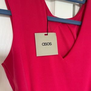ASOS Sleeveless dress cutout style in hot pink. New with tags. Size 4